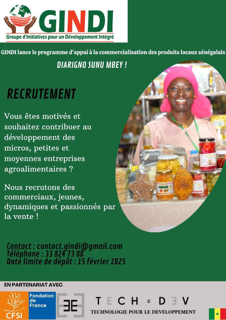 Promotion du Consommer Local : GINDI recrute des commerciaux